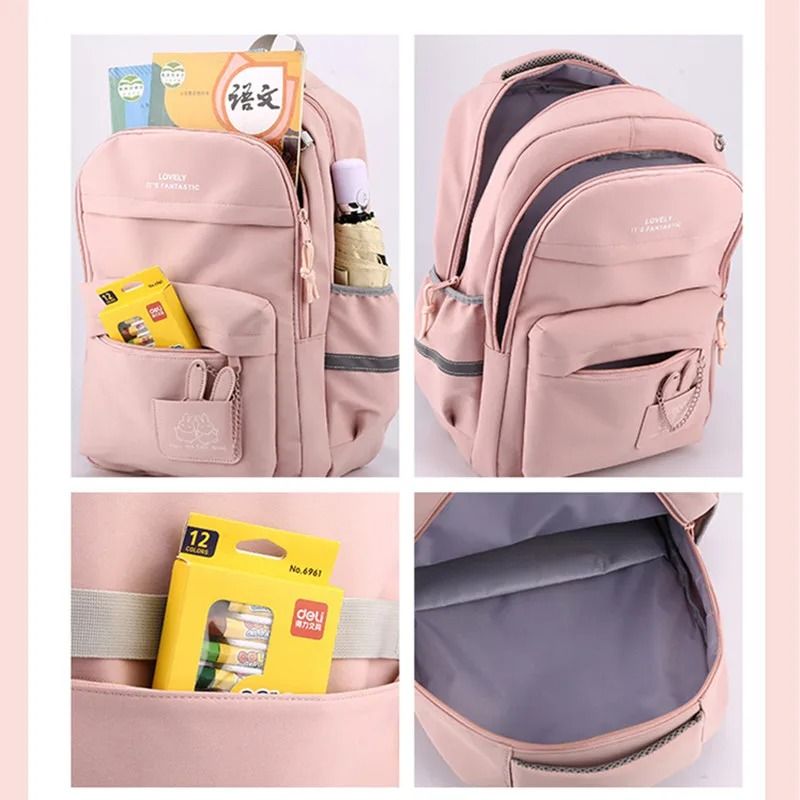 Girls Large Capacity School Backpack With Bookbag Compartments 2