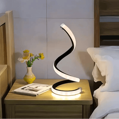 Sleek Spiral LED Table Lamp Touch Dimmable Bedside Light