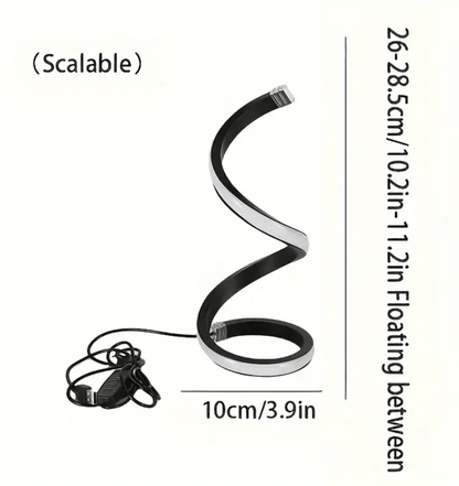 Sleek Spiral LED Table Lamp Touch Dimmable Bedside Light 3