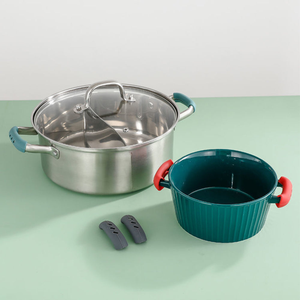 Heat Insulated Silicone Pan Handle Cover 2Pcs, Kitchen Assist Holder Grip Sleeve for Hot Cookware and Frying Pans