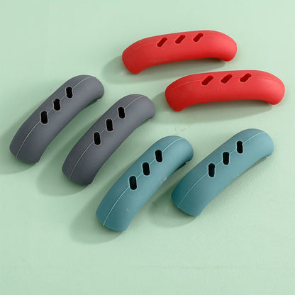 Heat Insulated Silicone Pan Handle Cover 2Pcs, Kitchen Assist Holder Grip Sleeve for Hot Cookware and Frying Pans