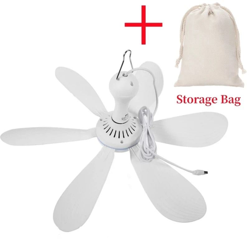 Silent 6Leaf USB Ceiling Fan With Remote Control And Light Options 11