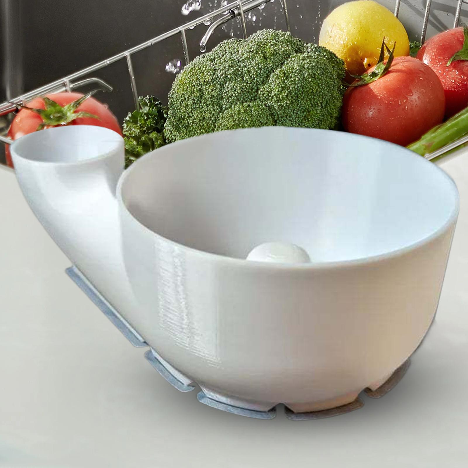 Portable Vegetable Washer Fruit Wash Bowl, Food Washing Spinner, Kitchen Auto Cleaning Machine for Quick Draining