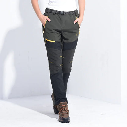 Waterproof Fleece Lined Soft Shell Pants For Women Winter Trekking Hiking Camping 8