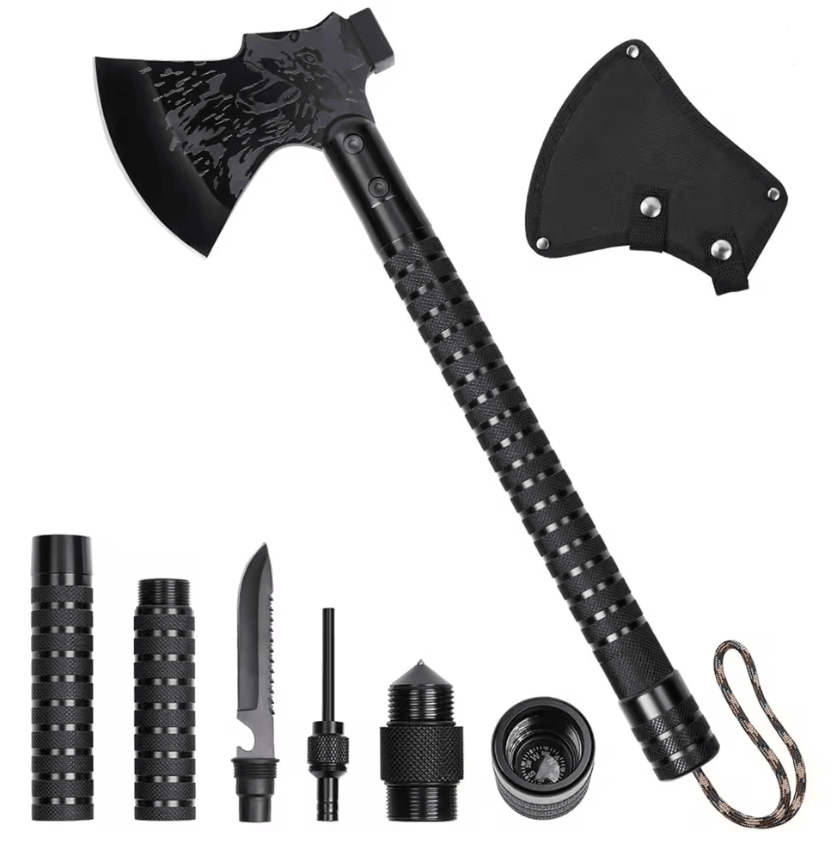 Multifunction Folding Survival Axe with Hammer and Nylon Sheath