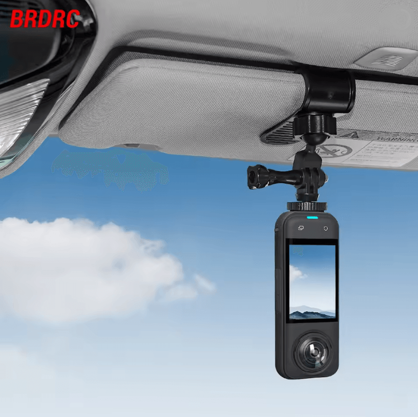 BRDRC Car Sun Visor Mount for Action Cameras and Smartphones