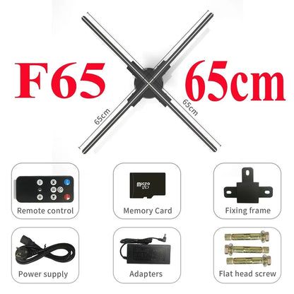 3D Hologram Projector Fan WiFi Logo Display Lamp 12