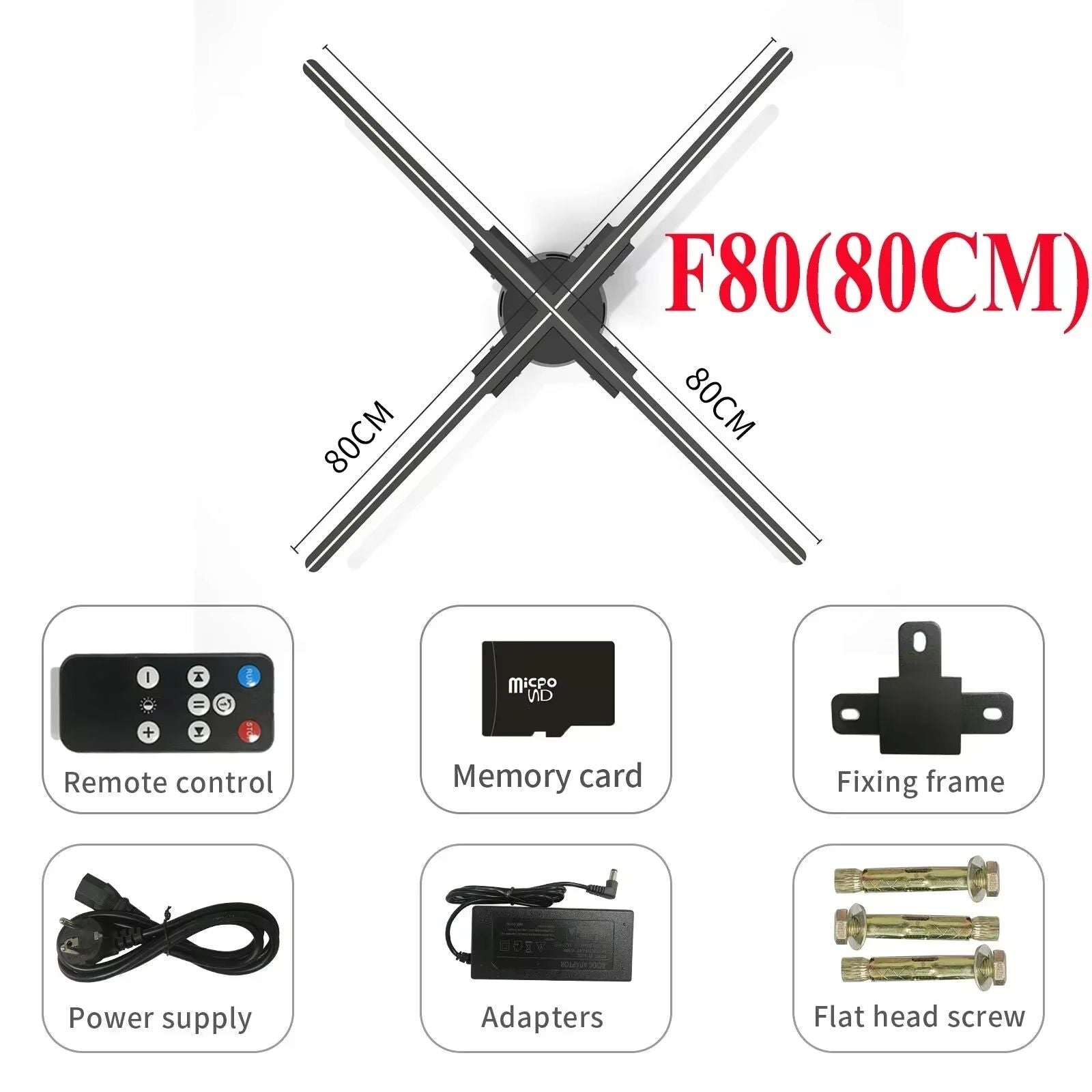 3D Hologram Projector Fan WiFi Logo Display Lamp 13