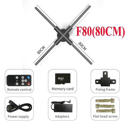 3D Hologram Projector Fan WiFi Logo Display Lamp 13