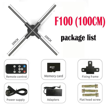 3D Hologram Projector Fan WiFi Logo Display Lamp 14