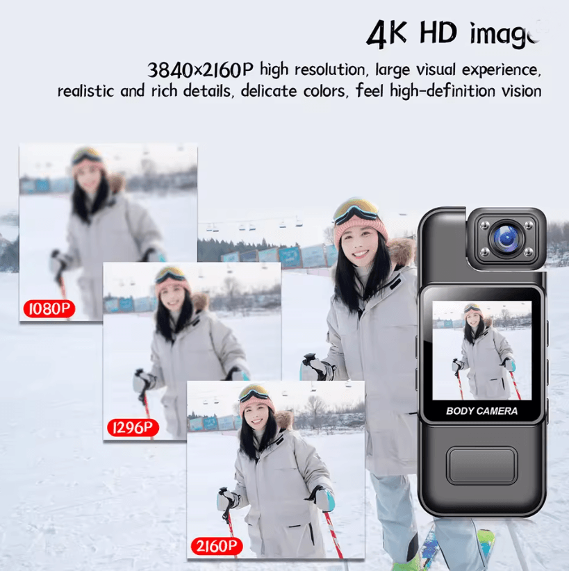 Mini 4K WiFi Body Camera Portable Hotspot Law Enforcement Recorder 1