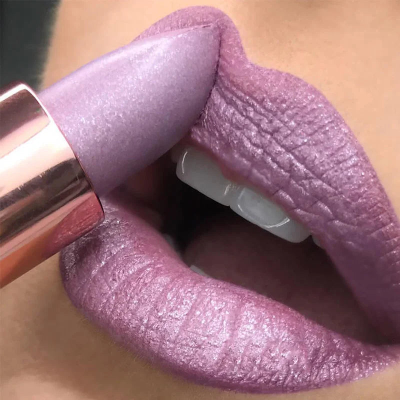 Temperature Color Changing Glitter Lipstick,Waterproof Long Lasting Moisturizing Velvet Matte Lip Tint, Sexy Lips Makeup