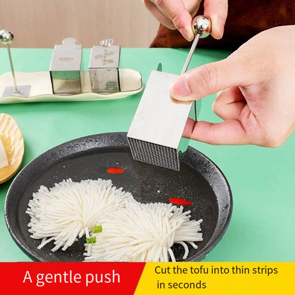 Stainless Steel Chrysanthemum Tofu Knife, Wensi Tofu Cutter, Kitchen Flower Cutting Mold Small Tool