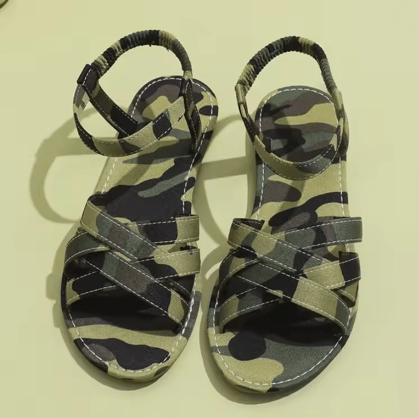 Lightweight Elastic Band Flat Sandals Women Spring Summer Casual Comfort 3