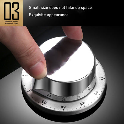 Stainless Steel Mechanical Alarm Clock Kitchen Timer, Magnetic Baking Reminder, Time Management Timer Tool