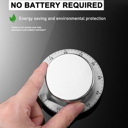 Stainless Steel Mechanical Alarm Clock Kitchen Timer, Magnetic Baking Reminder, Time Management Timer Tool