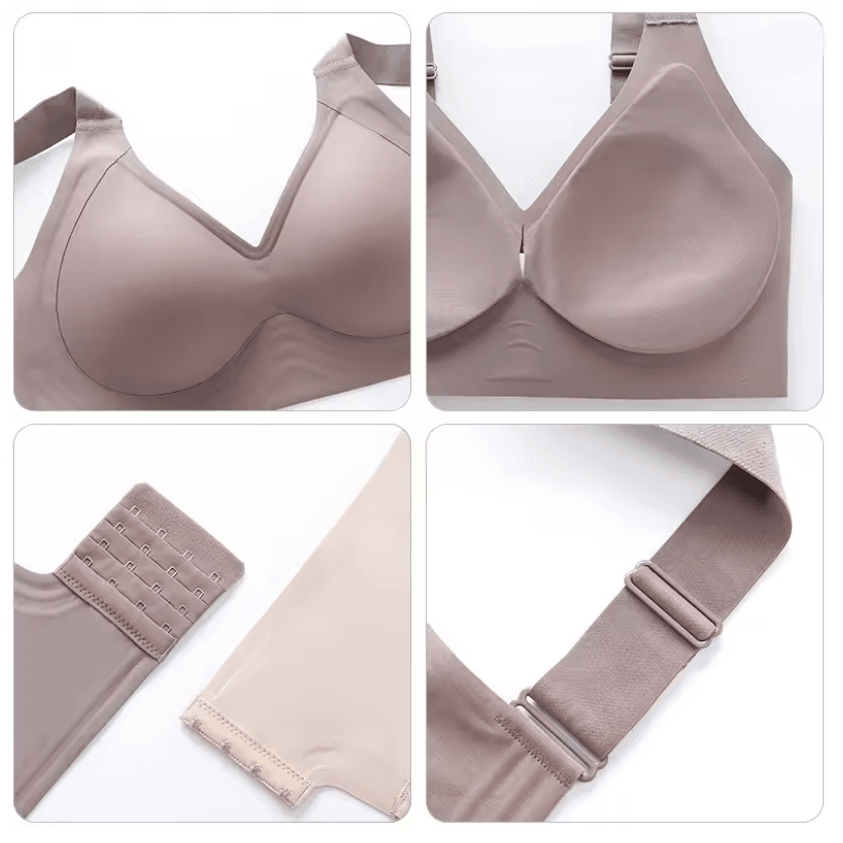 FallSweet Seamless Wireless Push Up Bra Plus Size Comfort Bralette 1