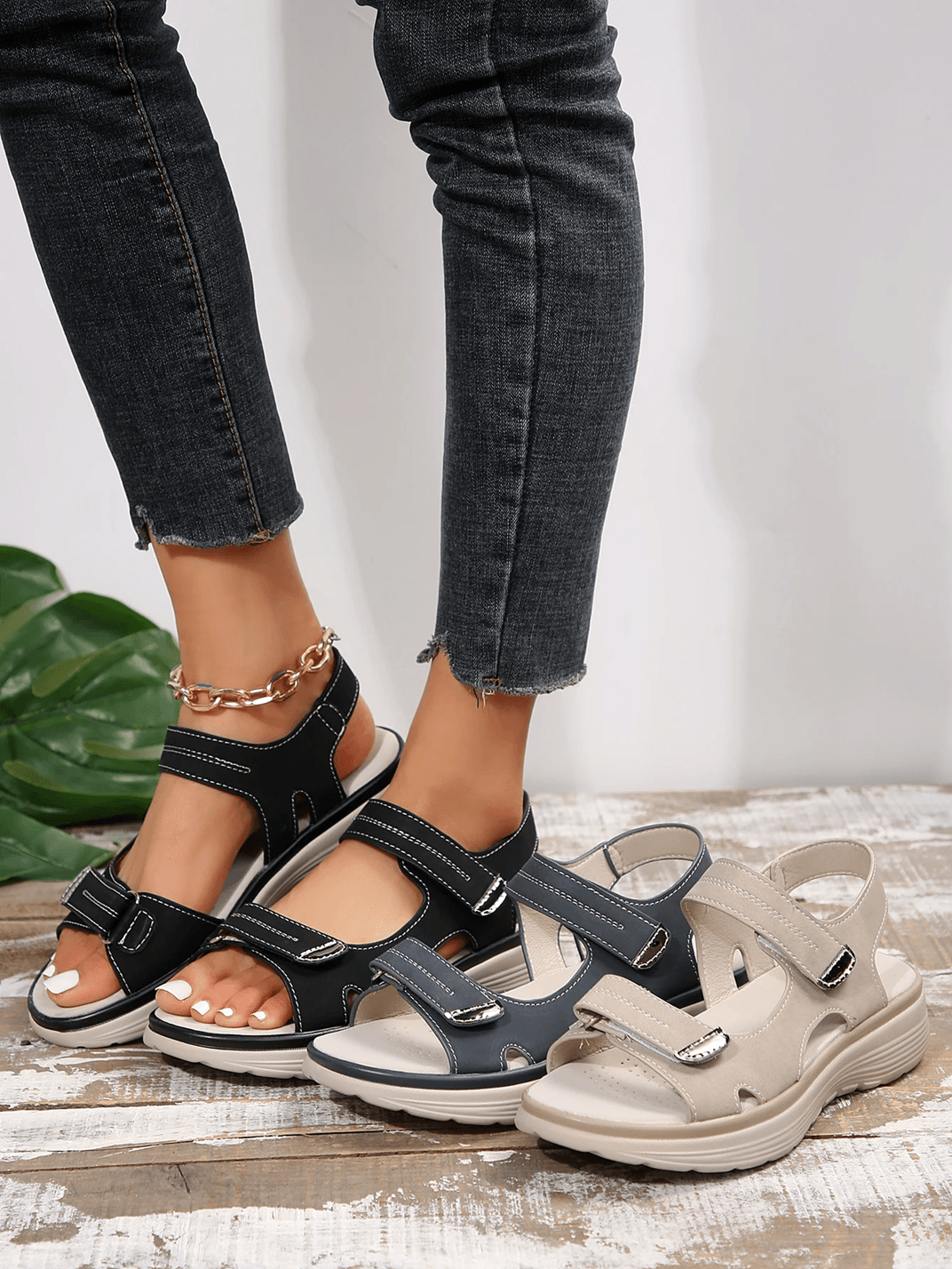 Plus Size NonSlip Wedge Sandals Women Lightweight Platform Beach Shoes Casual Summer