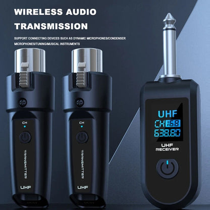 Wireless Microphone Converter – XLR Transmitter & Receiver for Audio Mixers and Electric Guitars