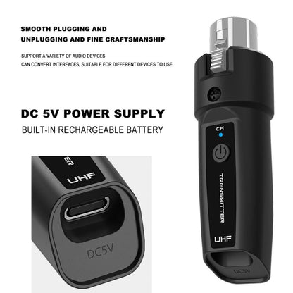 Wireless Microphone Converter  XLR Transmitter  Receiver For Audio Mixers And Electric Guitars 1