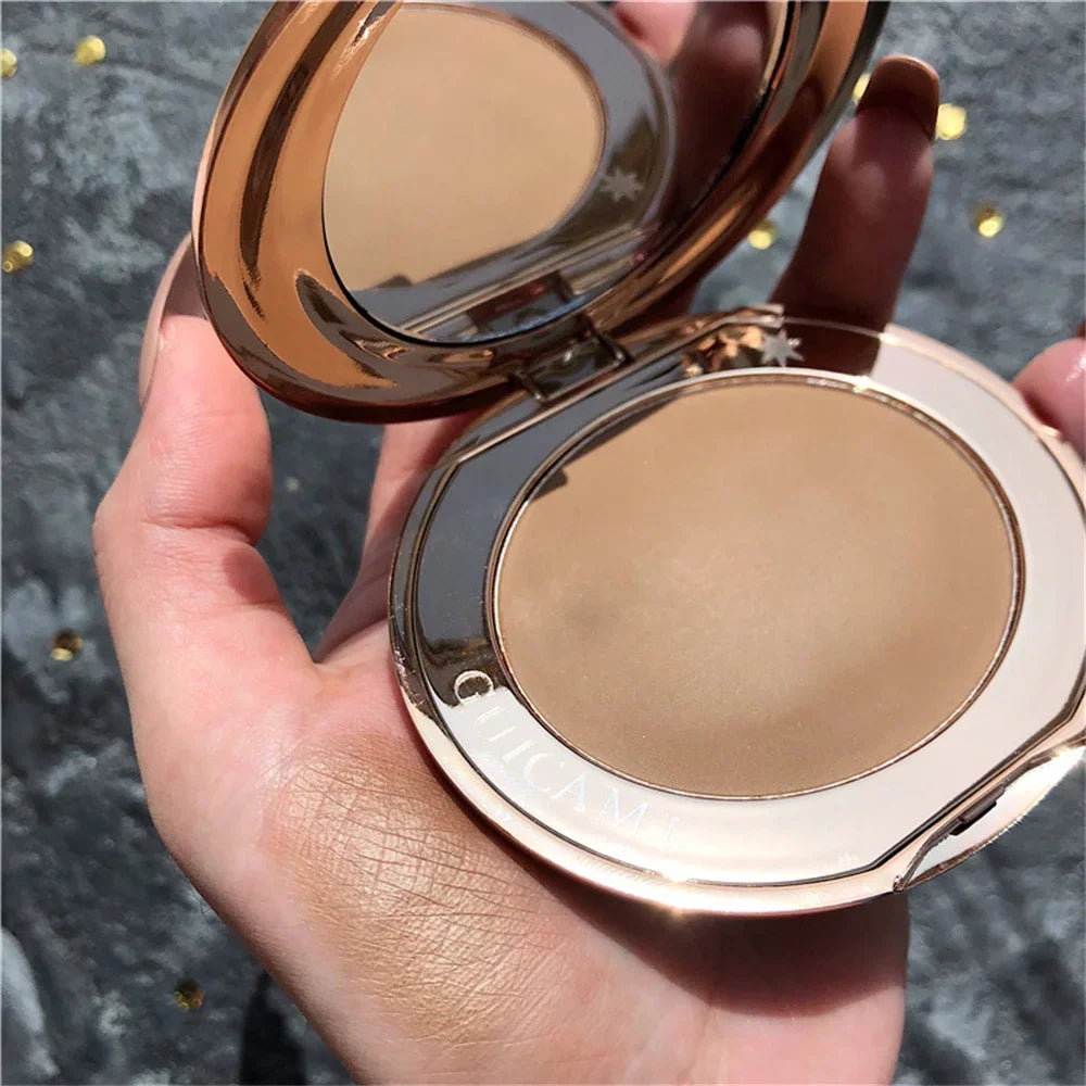 Contour Palette with Mirror, Shadow Powder Bronzer, Three-Dimensional Nose Shadow, Repair Powder Facial Concealer