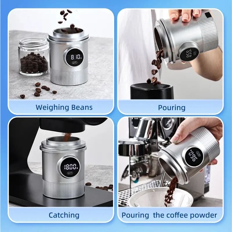 Precision Digital Coffee Scale With Built In Dosing Cup And LCD Display For Home Brewing 2