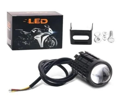 DualColor LED Motorcycle Headlight With Projector Lens  Auxiliary Fog And Driving Lamp 7