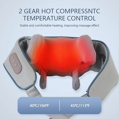 Wireless Neck And Shoulder Massager With Heat And 26W Kneading Power 5