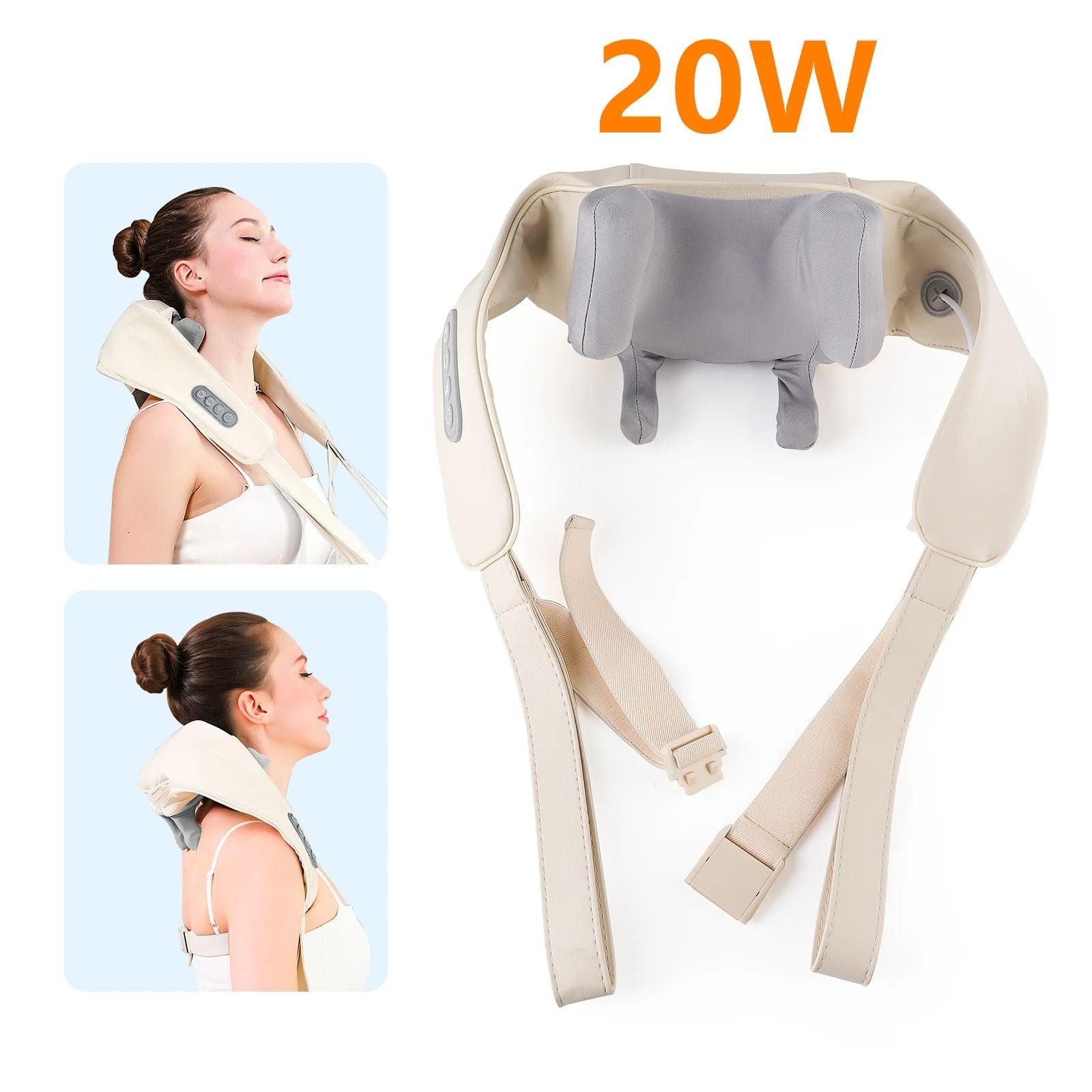 Wireless Neck And Shoulder Massager With Heat And 26W Kneading Power 7
