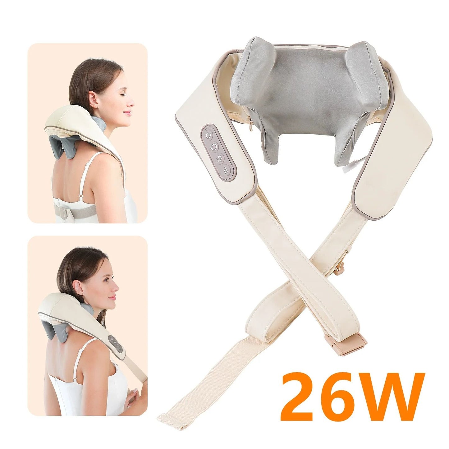 Wireless Neck And Shoulder Massager With Heat And 26W Kneading Power 8