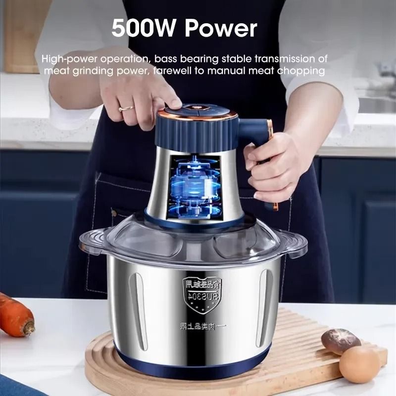 Electric Meat Grinder And Food Chopper With 5L Stainless Steel Bowl 4