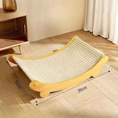 Cat Scratching Bed And Detachable Scratch Pad Combo 7