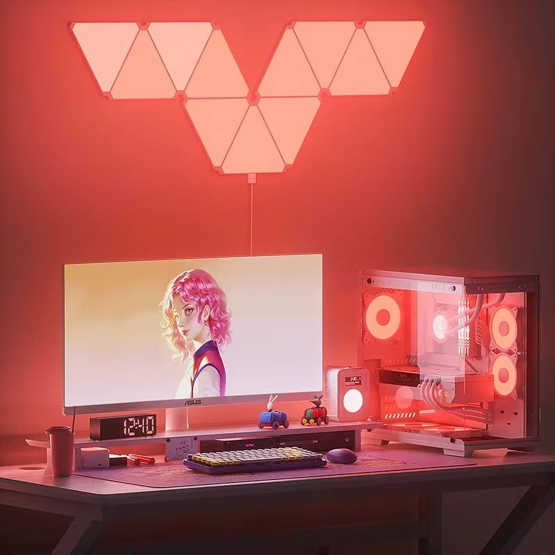 Ultra Thin Gaming Light Tuya WiFi LED Triangular Quantum Lamp RGB Wall Lamp 4