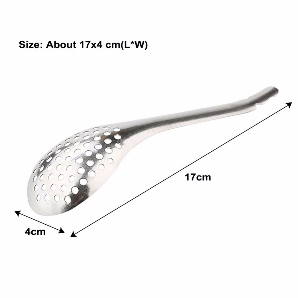 Creative Stainless Steel Strainer Cooking Utensil, Slotted Spoon Colander, Kitchen Gadget for Caviar or Draining