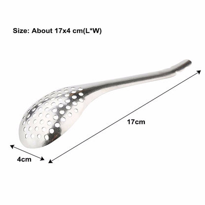 Creative Stainless Steel Strainer Cooking Utensil, Slotted Spoon Colander, Kitchen Gadget for Caviar or Draining
