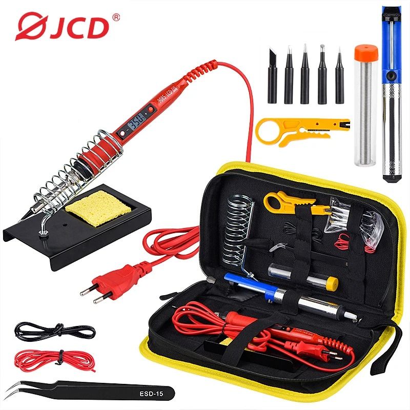 Digital LCD Soldering Iron Repair Kit Adjustable Temperature 80W 1