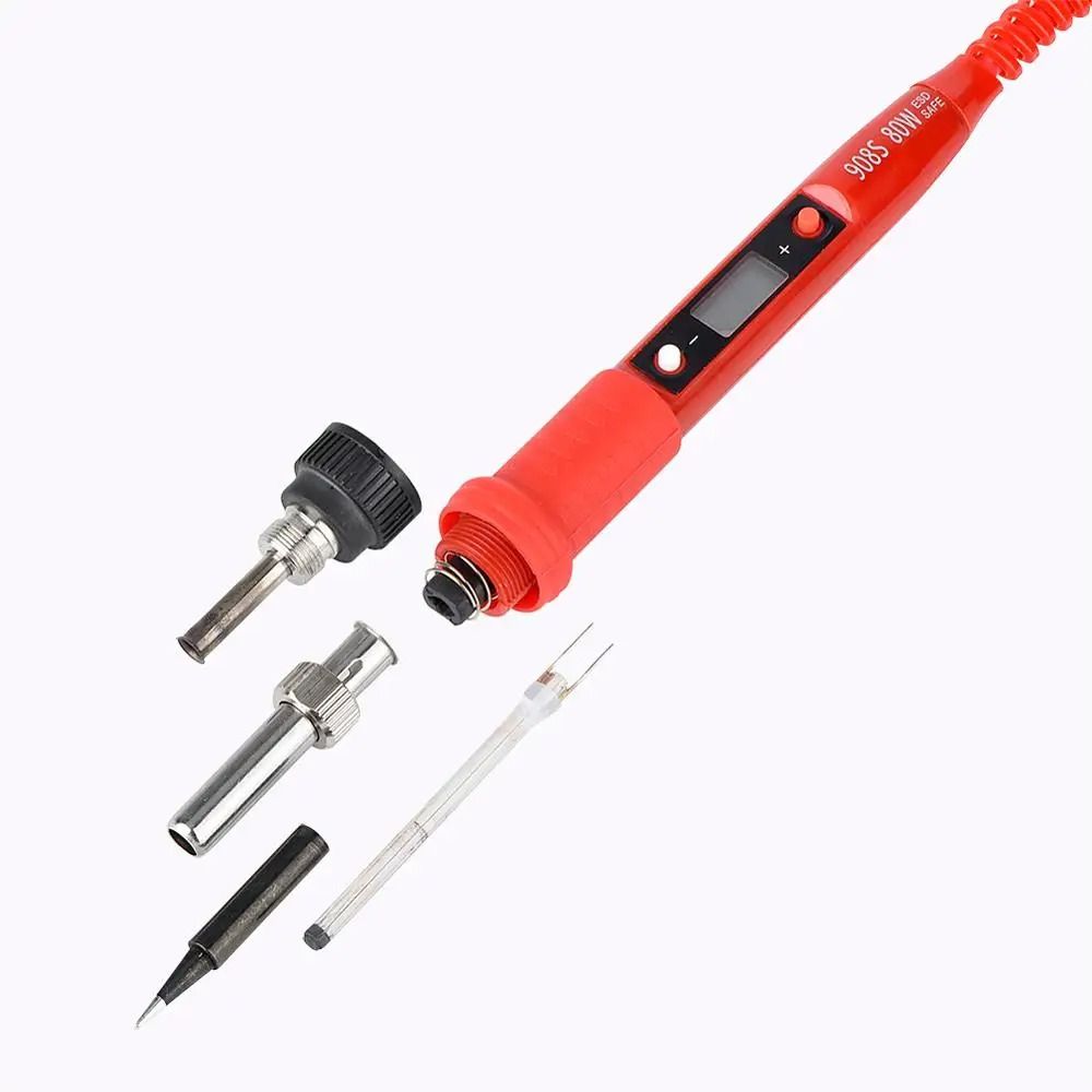 Digital LCD Soldering Iron Repair Kit Adjustable Temperature 80W 3