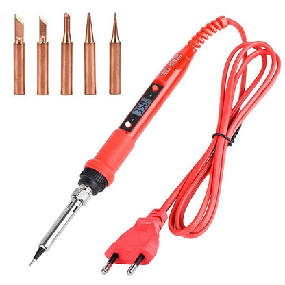 Digital LCD Soldering Iron Repair Kit Adjustable Temperature 80W 7