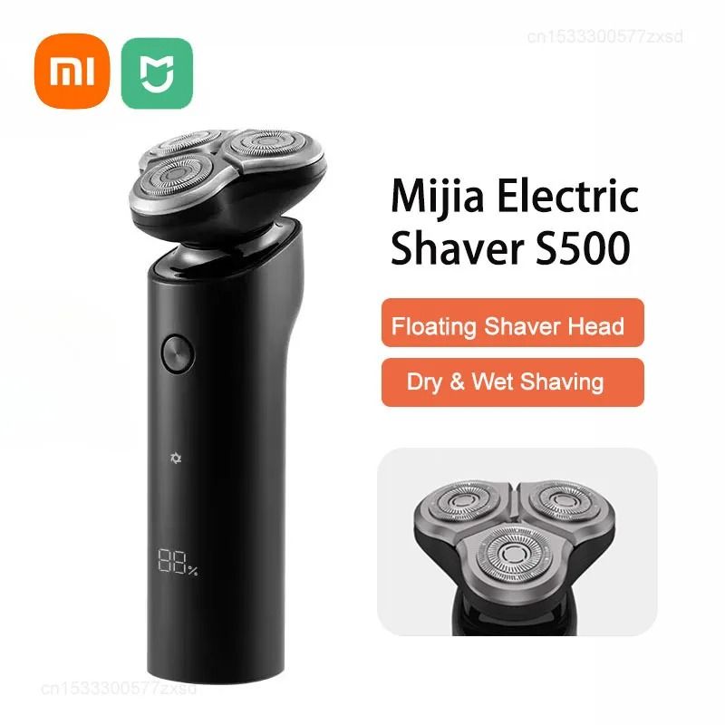 Electric 3 Blade Waterproof Shaver for Men Dry and Wet Beard Grooming Tool