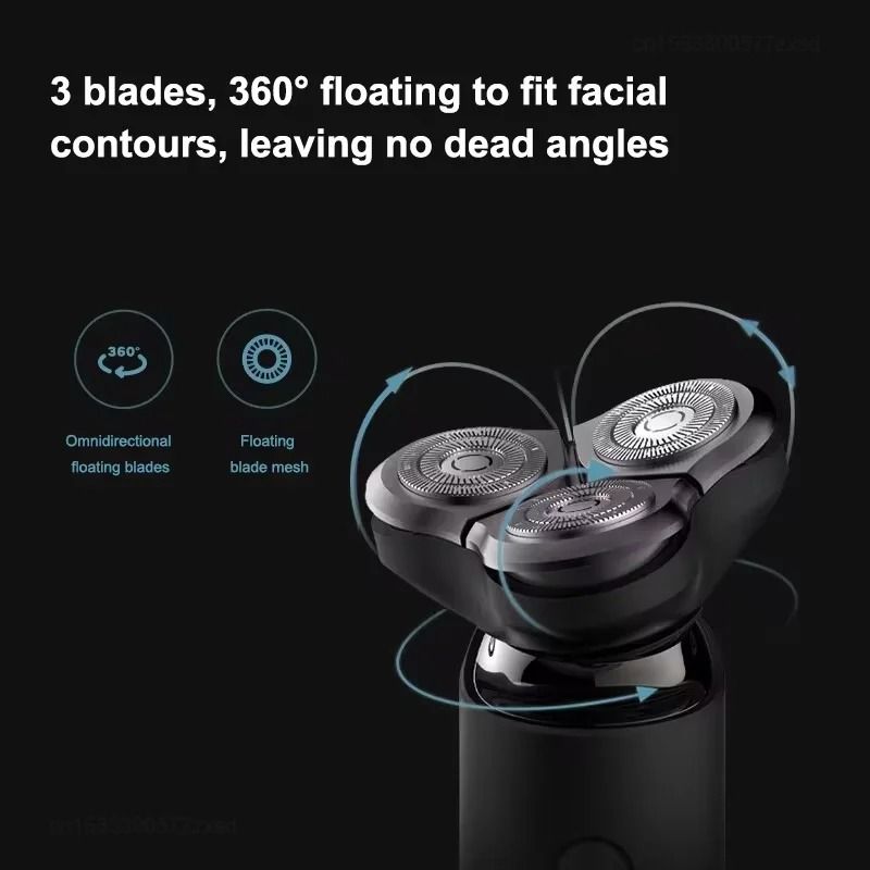Electric 3 Blade Waterproof Shaver For Men Dry And Wet Beard Grooming Tool 1