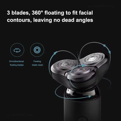Electric 3 Blade Waterproof Shaver For Men Dry And Wet Beard Grooming Tool 1