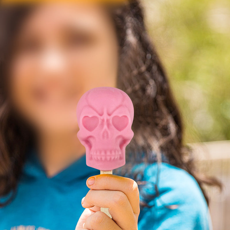 Silicone 6 Skulls Ice Cream Mold for Homemade Popsicles, Kitchen Supplies Ice Maker, Chocolate Candy Tray