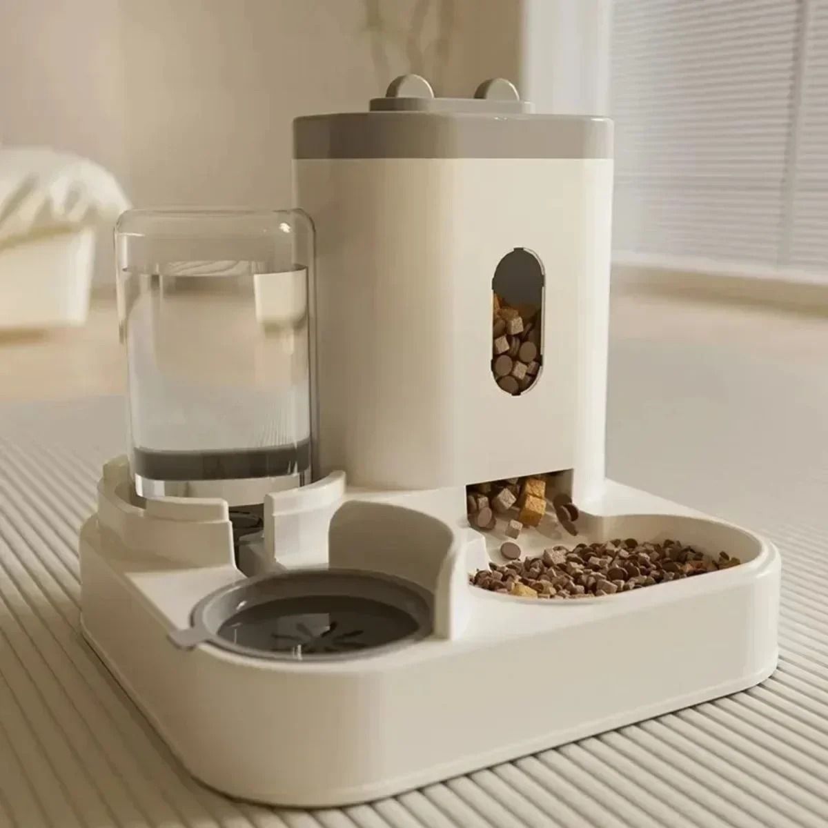 Automatic Pet Feeder with Water Fountain – Large Capacity Food and Water Dispenser