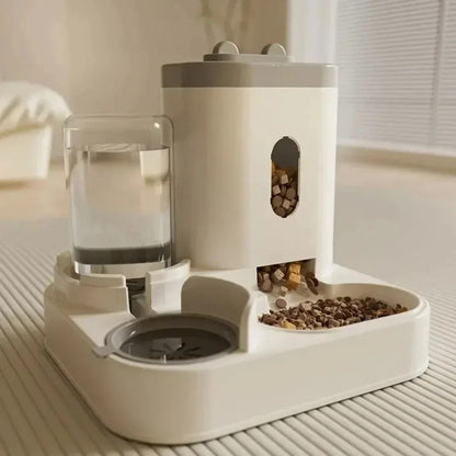 Automatic Pet Feeder with Water Fountain – Large Capacity Food and Water Dispenser