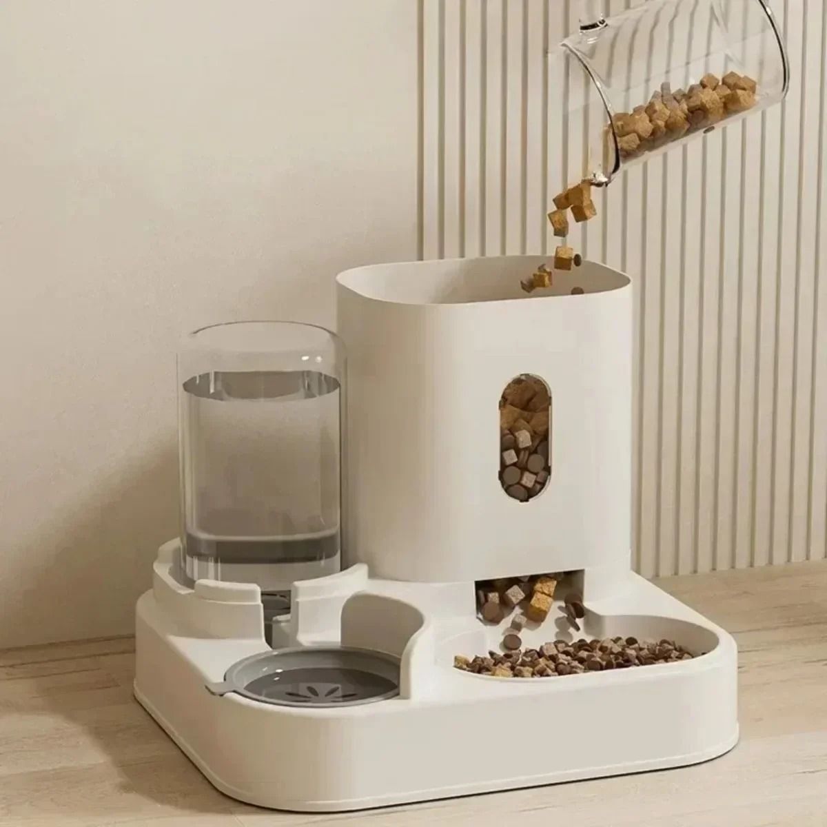 Automatic Pet Feeder With Water Fountain  Large Capacity Food And Water Dispenser 3