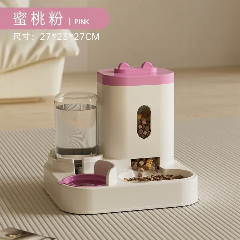 Automatic Pet Feeder With Water Fountain  Large Capacity Food And Water Dispenser 9