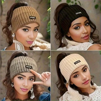 Warm Knitted Winter Headband For Women  Soft Elastic Wide Hair Wrap 1