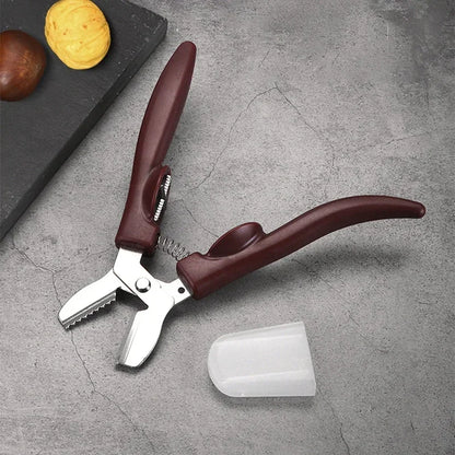 Stainless Steel Walnut Clip Chestnut Sheller, Creative Nut Opener, Multi-functional Kitchen Cutter Gadget for Peanuts