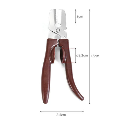 Stainless Steel Walnut Clip Chestnut Sheller, Creative Nut Opener, Multi-functional Kitchen Cutter Gadget for Peanuts