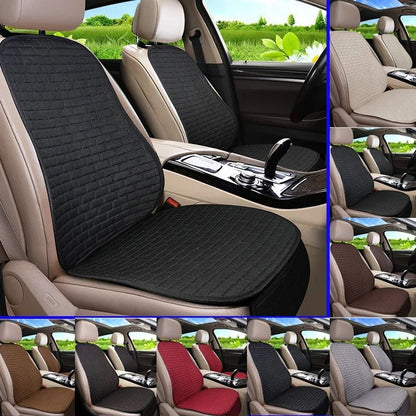 Flax Car Seat Cushion Pad  Breathable Auto Seat Protector For Front Or Rear Seats 1
